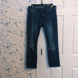 Cropped Denim Pants